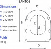 ABATTANT WC Ecopolymre - SANTOS -