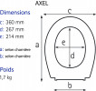 ABATTANT WC Ecopolymre - AXEL