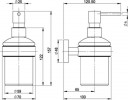 Distributeur  savon en verre dpoli