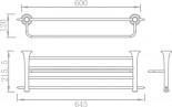 Rack tagre avec porte-serviettes 60 cm