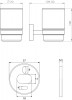 Porte-gobelet en verre dpoli