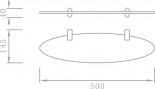 Tablette en verre transparent 50 cm Tablette en verre transparent 50 cm
