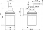 Distributeur  savon en verre dpoli