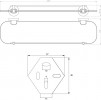 Tablette en verre dpoli 53 cm