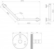 Barre d'appui  70 cm