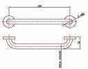 Barre d'appui droite 600 mm