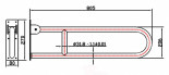 Barre d'appui relevable 805mm